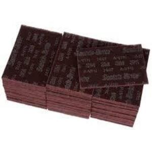 DESCRIPTION: (2) BOXES OF (60) ABRASIVE HAND PADSBRAND/MODEL: 3M #65069INFORMATION: SCOTCH-BRITE - 7447B PRO, MAROON, ALUMINUM OXIDE, VERY FINERETAIL$: $84.85 EAQTY: 2