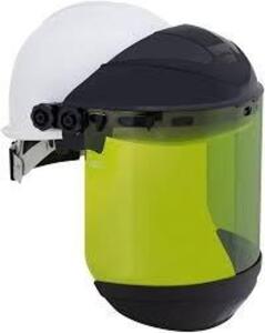 DESCRIPTION: (2) ARCFLASH FACESHIELD BRAND/MODEL: SELLSTROM #S31202 INFORMATION: BLACK, HARD HAT SIZE: 8" WINDOW RETAIL$: $109.91 EA QTY: 2