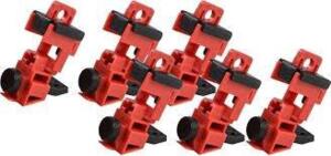 DESCRIPTION: (4) BAGS OF (6) CIRCUIT BREAKER BRAND/MODEL: BRADY #Y5131215 INFORMATION: RED RETAIL$: $49.99 PER BAG QTY: 4