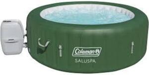 DESCRIPTION: (1) SALUSPA,MONTEREY INFLATABLE HOT TUB BRAND/MODEL: COLEMAN INFORMATION: GREEN SIZE: 28" X 77" X 28" RETAIL$: 507.69 EA QTY: 1