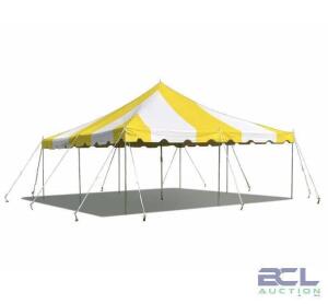 15X15 GREEN/WHITE TOP WEST COAST TENT #437