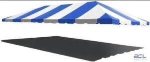 40X160 BLUE/WHITE POLE TENT #444