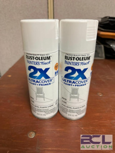 (4)- CANS OF WHITE SPRAY PAINT