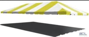 10X10 YELLOW/WHITE TOP WEST COAST FRAME TENT TOP