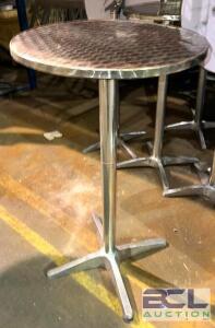 FOLDABLE METAL COCKTAIL TABLE