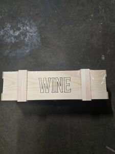 DESCRIPTION: (1) CASE OF (3) WINE BOX BRAND/MODEL: WOODEN WINE BOX WITH CLOSURE INFORMATION: "WINE" QTY: 1