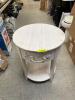 SANIBEL WHITE RUB 1-DRAWER ACCENT TABLE - 2
