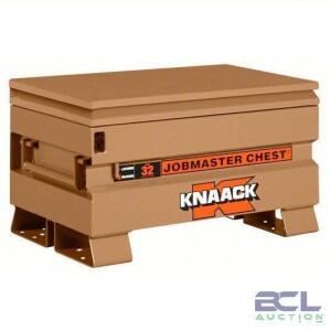 DESCRIPTION: (1) JOBSITE BOX BRAND/MODEL: KNAACK #13R535 INFORMATION: BROWN / TAN, PADLOCKABLE SIZE: 32" X 19" X 18-1/2" RETAIL$: $670.91 EA QTY: 1