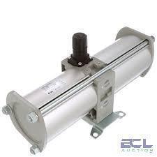 DESCRIPTION: (1) BOOSTER REGULATOR BRAND/MODEL: SMC #VBA40A-NO4GN-Z INFORMATION: NPT, 67.1 scfm, 145 psi Max Op Pressure, 122°F Max Op Temp RETAIL$: $