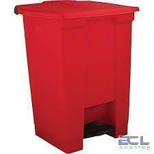 DESCRIPTION: (1) STEP ON CONTAINER BRAND/MODEL: RUBBERMAID #FG614400RED INFORMATION: RED SIZE: 12 GALLON RETAIL$: $165.00 EA QTY: 1