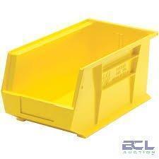 DESCRIPTION: (1) CASE OF (12) STACKABLE BINS BRAND/MODEL: ULINE #73088171 INFORMATION: YELLOW SIZE: 8-1/4" Wide x 14-3/4" Deep x 7" High RETAIL$: $90.