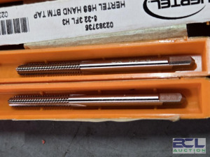 DESCRIPTION: (4) HSS BOTTOMING HAND TAPS BRAND/MODEL: HERTEL 02383735 SIZE: 6-32 QTY: 4