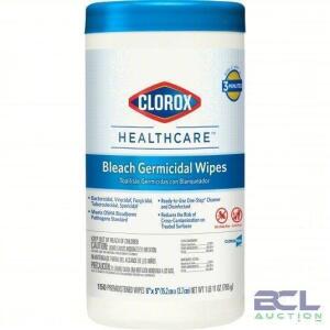 DESCRIPTION: (6) GERMICIDAL DISINFECTING WIPES BRAND/MODEL: CLOROX HEALTHCARE #6VDE9 INFORMATION: CANISTER, 150 CT CONTAINER SIZE, READY TO USE RETAIL