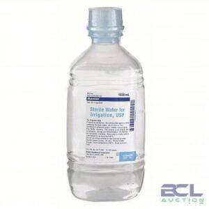 DESCRIPTION: (12) STERILE WATER FOR IRRIGATION BRAND/MODEL: BAXTER #2F7114 SIZE: 1000 ML RETAIL$: $9.95 EA QTY: 12