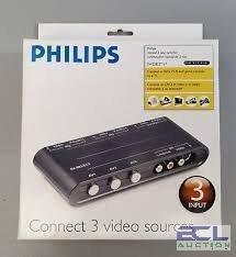 DESCRIPTION: (8) VIDEO SWITCHER BRAND/MODEL: PHILIPS #SWS2822T/17 INFORMATION: 3-INPUT RETAIL$: $14.95 EA QTY: 8