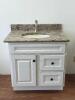 3 COMPARTMENT BATHROOM VANITY WITH FAUCET - 2