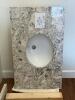 37" QUARTZ VANITY TOP WITH BACK SPLASH AND 12" BOWL - 2