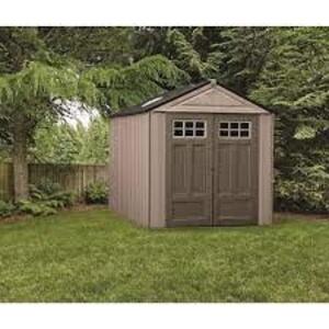 DESCRIPTION: (1) STORAGE SHED BRAND/MODEL: RUBBERMAID INFORMATION: GRAY RETAIL$: $1,115.00 SIZE: 7X7 QTY: 1