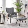 DESCRIPTION: (1) MODERN ACCENT CHAIR BRAND/MODEL: YAHEETECH INFORMATION: GRAY MAY JUST BE CHAIR MUST COME INSPECT RETAIL$: $235.00 QTY: 1