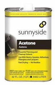 DESCRIPTION: (2) ACETONE BRAND/MODEL: SUNNYSIDE #44ZU20 SIZE: 1 GALLON RETAIL$: $20.000 EA QTY: 2