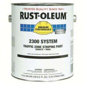 DESCRIPTION: (2) TRAFFIC ZONE STRIPING PAINT BRAND/MODEL: RUST-OLEUM #34UL59 INFORMATION: WHITE SIZE: 1 GALLON RETAIL$: $100.00 EA QTY: 2