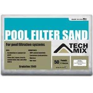 DESCRIPTION: (1) POOL FILTER SAND BRAND/MODEL: TECH MIX SIZE: 50 LB RETAIL$: $12.70 EA QTY: 1