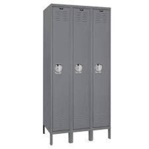 DESCRIPTION: (1) PREMIUM STORAGE LOCKERS BRAND/MODEL: HALLOWELL INFORMATION: GRAY, 1 TIER, 3 WIDE, PADLOCKABLE SIZE: 54" X 21" X 72" RETAIL$: $763.32