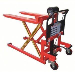 DESCRIPTION: (1) MANUAL CONTAINER TILTERBRAND/MODEL: DAYTON #11K274INFORMATION: RED, 1100 LOAD CAPACITY, RAISED, FOOT PUMPSIZE: 20-1/2" W FORKS, 31 1/2" MAX LIFT HEIGHTRETAIL$: $1337.85 EAQTY: 1