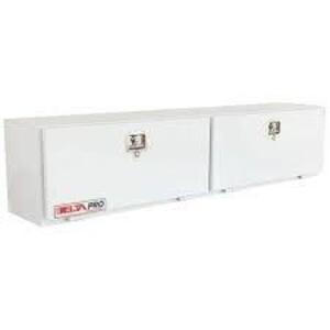 DESCRIPTION: (1) UNDER BED TRUCK STORAGE BOX BRAND/MODEL: JOBOX INFORMATION: WHITE, TWO DOOR, LONG SIZE: 16" X 18" X 96" RETAIL$: $824.00 EA QTY: 1