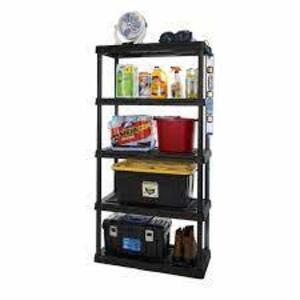 DESCRIPTION: (1) HEAVY DUTY PLASTIC VENTILATED SHELF FOR STORAGE BRAND/MODEL: HART #SHELF72X18 INFORMATION: BLACK RETAIL$: $59.97 SIZE: 18X36X72 QTY: