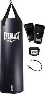 DESCRIPTION: (1) HEAVY BAG KIT BRAND/MODEL: EVERLAST #429960 INFORMATION: BLACK RETAIL$: $100.00 SIZE: 70 LB QTY: 1