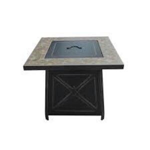 DESCRIPTION: (1) GAS FIRE PIT TABLE BRAND/MODEL: CROSS RIDGE #55112033 RETAIL$: $250.00 SIZE: 50000 BTU QTY: 1