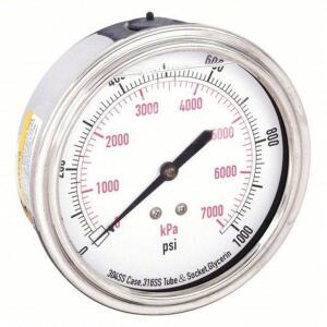 DESCRIPTION: (5) COMMERCIAL PRESSURE GAUGE BRAND/MODEL: PRODUCT NUMBER #4CFV8 INFORMATION: 0 TO 1,000 PSI ( 0 TO 7,000 KPA ), 3 1/2 IN DIAL, DUAL RETA