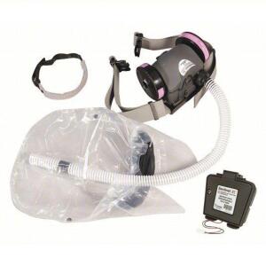 DESCRIPTION: (1) PAPR SYSTEM, HOOD MASK MOUNT BRAND/MODEL: ILC DOVER #56LG13 INFORMATION: BATTERY, BLOWER, CHARGER, FILTER, HOOD, ADJ RETAIL$: $1351.7