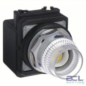 DESCRIPTION: (6) EXTENDED PUSH BUTTON BRAND/MODEL: DAYTON #30G370 INFORMATION: CLEARN, METALLIC, MOMENTARY SIZE: 30 MM MOUNTING SIZE RETAIL$: $67.90 E