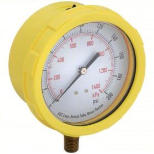 DESCRIPTION: (6) INDUSTRIAL PRESSURE GAUGE BRAND/MODEL: PRODUCT NUMBER #4EFK3 INFORMATION: YELLOW RETAIL$: $61.85 EA QTY: 6