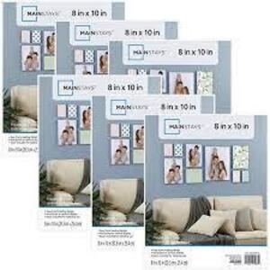 DESCRIPTION: (6) PICTURE FRAMES BRAND/MODEL: MAINSTAYS INFORMATION: WHITE RETAIL$: $8.77 EA SIZE: 8X10 QTY: 6