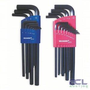 DESCRIPTION: (3) HEX KEY SET BRAND/MODEL: WESTWARD #2CYC4 SIZE: 22 PIECES RETAIL$: $22.13 EA QTY: 3