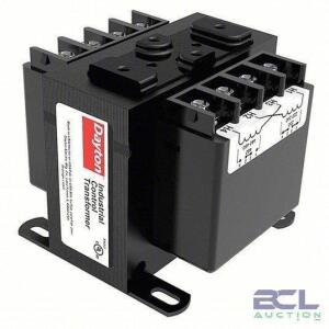 DESCRIPTION: (1) CONTROL TRANSFORMER BRAND/MODEL: DAYTON #31EH93 INFORMATION: 120V AC, 12V AC/24V AC, FOOT, 50 VA, SINGLE PHASE RETAIL$: $109.20 EA QT
