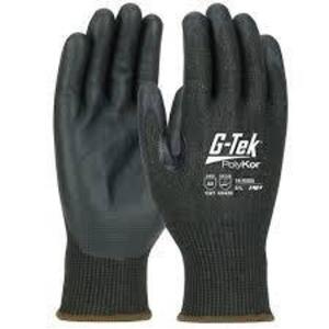 DESCRIPTION: (5) PAIRS OF CUT-RESISTANT GLOVES BRAND/MODEL: PIP G-TEK #16-X585 INFORMATION: BLACK, WATER-BASED POLYURETHANE, 15 SIZE: LARGE, SIZE 9 RE