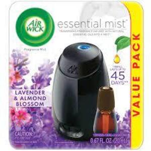 DESCRIPTION: (2) ESSENTIAL MIST STARTER KIT BRAND/MODEL: AIR WICK INFORMATION: LAVENDER RETAIL$: $13.93 EA QTY: 2