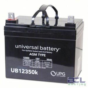 DESCRIPTION: (1) SEALED LEAD ACID BATTERY BRAND/MODEL: 54XH42 INFORMATION: 12V DC, 35 Ah Capacity, SIZE: 6.26 in Ht, 5.19 in Wd, 7.75 in Dp RETAIL$: $