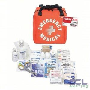 DESCRIPTION: (1) EMERGENCY MEDICAL KIT BRAND/MODEL: PRODUCT NUMBER #39N792 INFORMATION: RED, 183 COMPONENTS, FABRIC BAG RETAIL$: $108.60 EA QTY: 1
