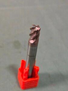 DESCRIPTION: (6) SOLID CARBIDE CORNER RADIUS END MILLS BRAND/MODEL: FULLERTON 37542 SIZE: 1/4" DIA RETAIL$: $214.15 QTY: 6