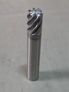 DESCRIPTION: (4) SOLID CARBIDE CORNER RADIUS END MILL BRAND/MODEL: MA FORD 119160 SIZE: 3/8" DIA 1/2" LOC 0.060CR RETAIL$: $265.21 QTY: 4