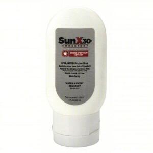 DESCRIPTION: (24) BOTTLES OF SUNSCREEN BRAND/MODEL: SUNX #1PBT5 INFORMATION: 30 SPF SIZE: 2 OZ RETAIL$: $6.78 EA QTY: 24