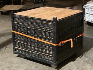(360) - SQ FT. OF PORTABLE DANCE FLOOR TILES WITH CONTAINER