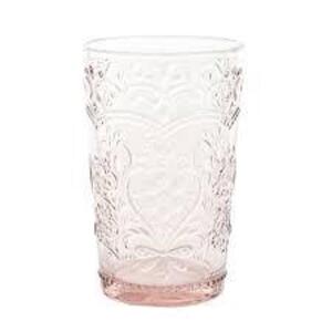 DESCRIPTION: (8) GLASS TUMBLERS BRAND/MODEL: PIONEER WOMAN #128011.04R INFORMATION: ROSE COLOR RETAIL$: $50.00 TOAL SIZE: 15.22 OZ QTY: 8