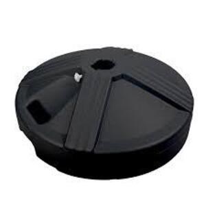 US WEIGHT FILLABLE UMBRELLA BASE DESIGNED TO BE USED WITH A PATIO TABLE IN BLACK