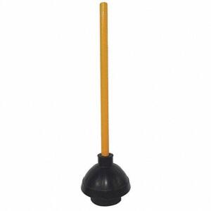 DESCRIPTION: (4) FORCED CUP PLUNGER BRAND/MODEL: GRAINGER #1RLV8 INFORMATION: YELLOW RETAIL$: $20.00 EA SIZE: 6 IN CUP 21IN HANDLE QTY: 4